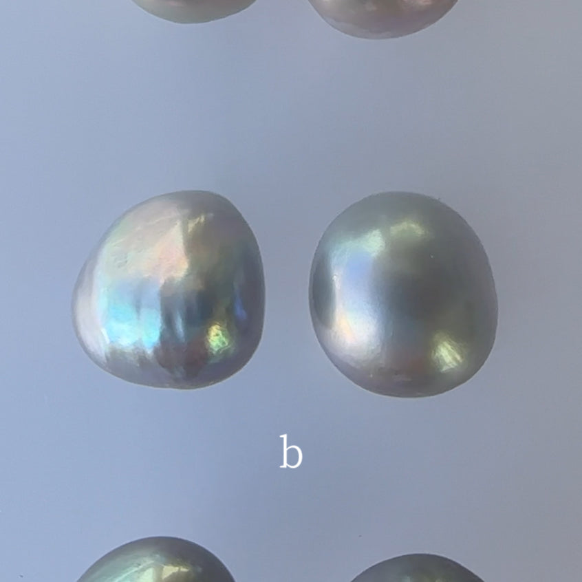 "Pearl Plump Gray パール プランプ グレー" ピアス　イヤリング