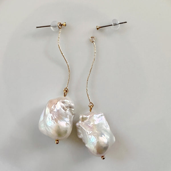 baroque  pearl  s line crystalピアス　イヤリング