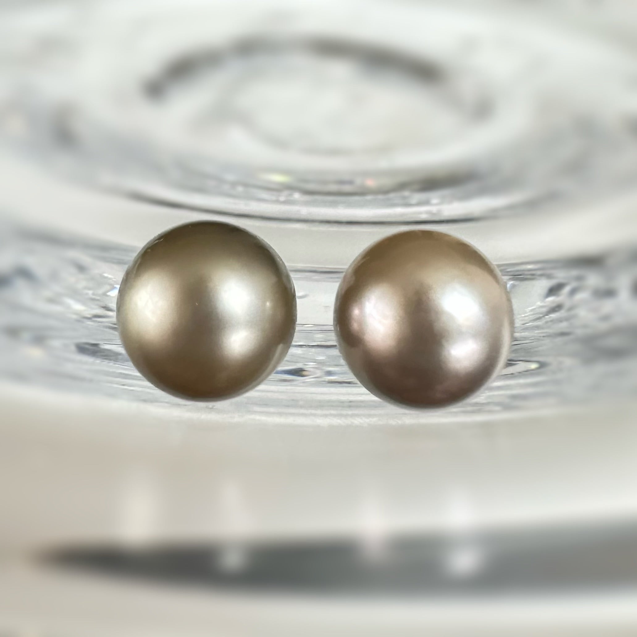 タヒチパール 2wayロングピアス／イヤリング｜シャンパンシルバーゴールド