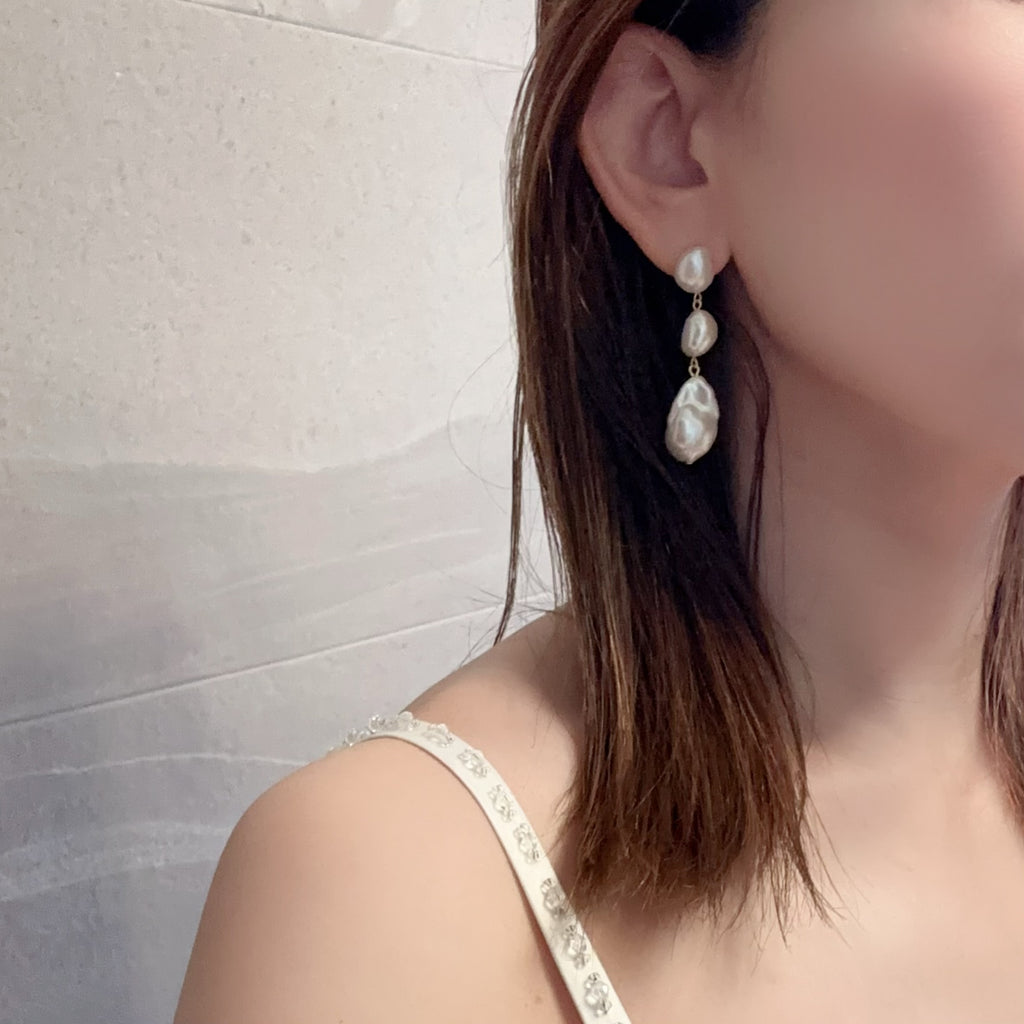 "madonna lily マドンナリリー"     ピアス　イヤリング　wedding oyster baroque  pearl - hikari pearl.