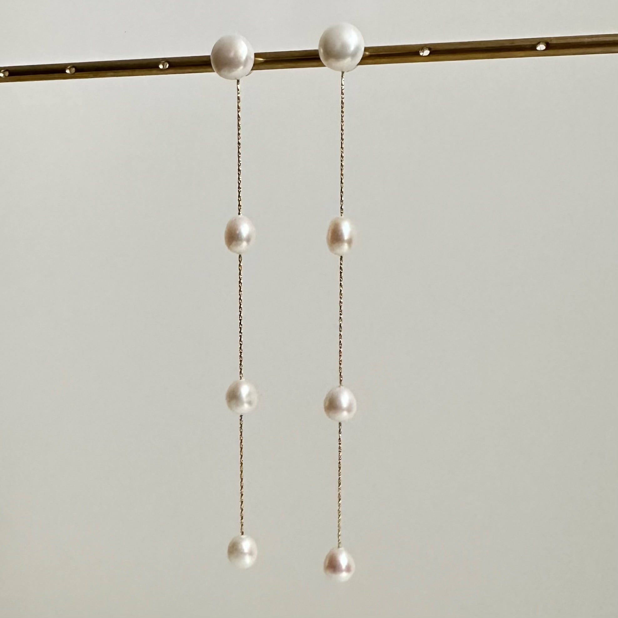 No.9 egg  pearl  station long weddingピアス　イヤリング - hikari pearl.