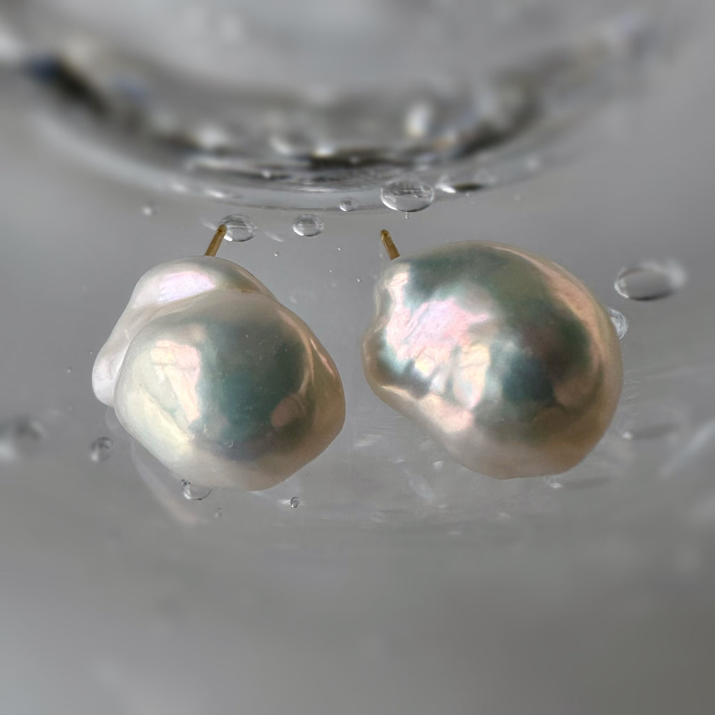 "Éclat Luxe mini  エクラリュクスミニ" バロックパール　ピアス　イヤリング　 - hikari pearl.
