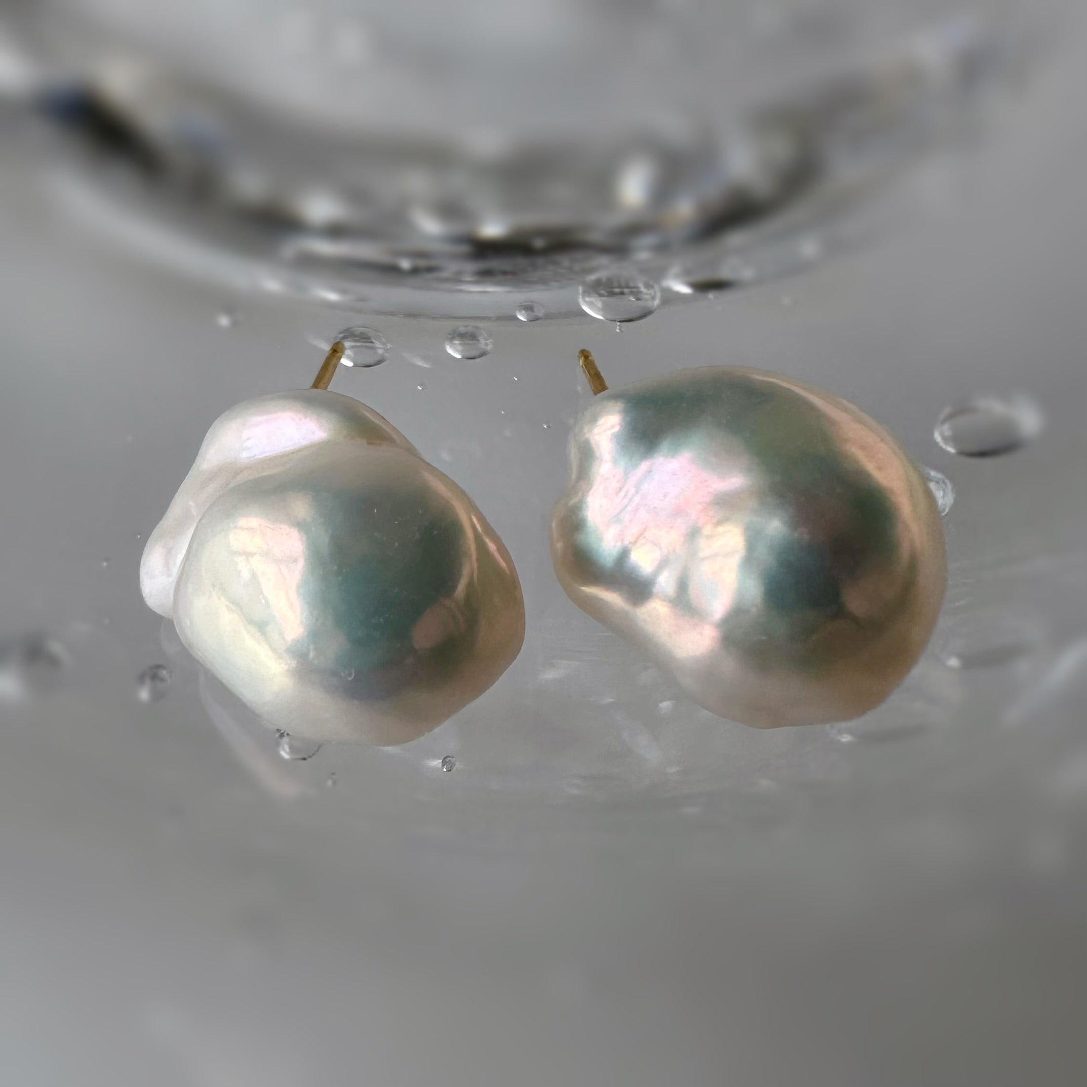 "Éclat Luxe mini  エクラリュクスミニ" バロックパール　ピアス　イヤリング　 - hikari pearl.