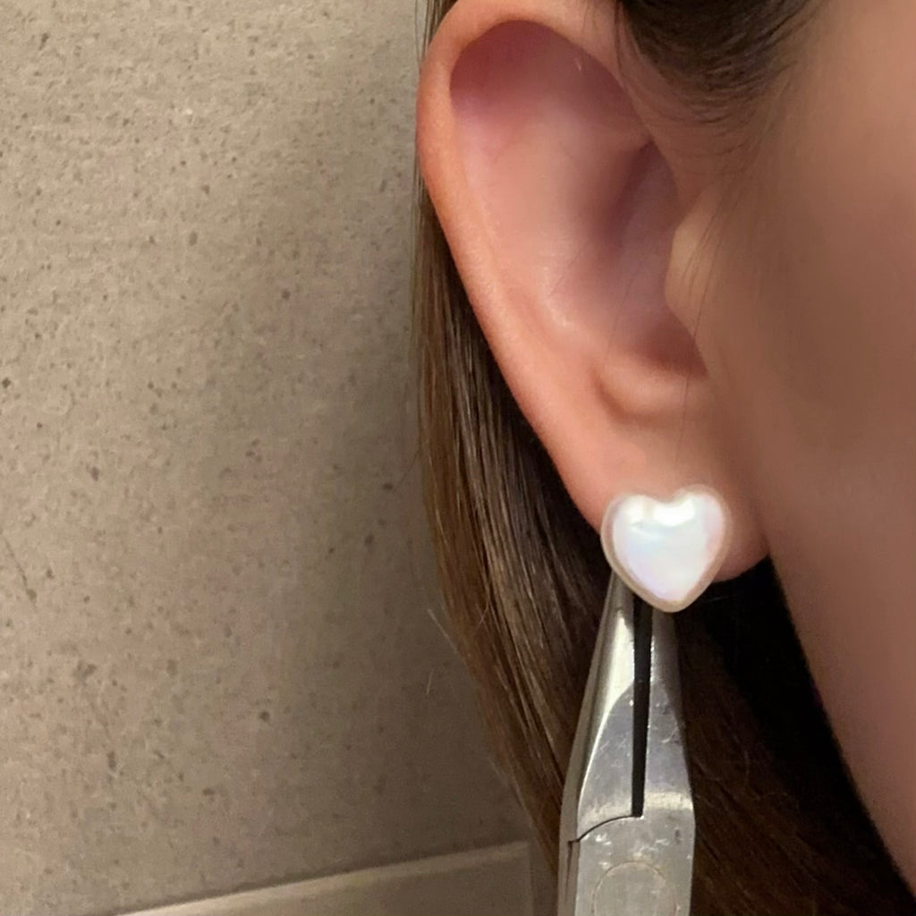 "Cœur Noble Lumière クール・ノーブル・ルミエール"ハート　k10 ピアス　一点もの