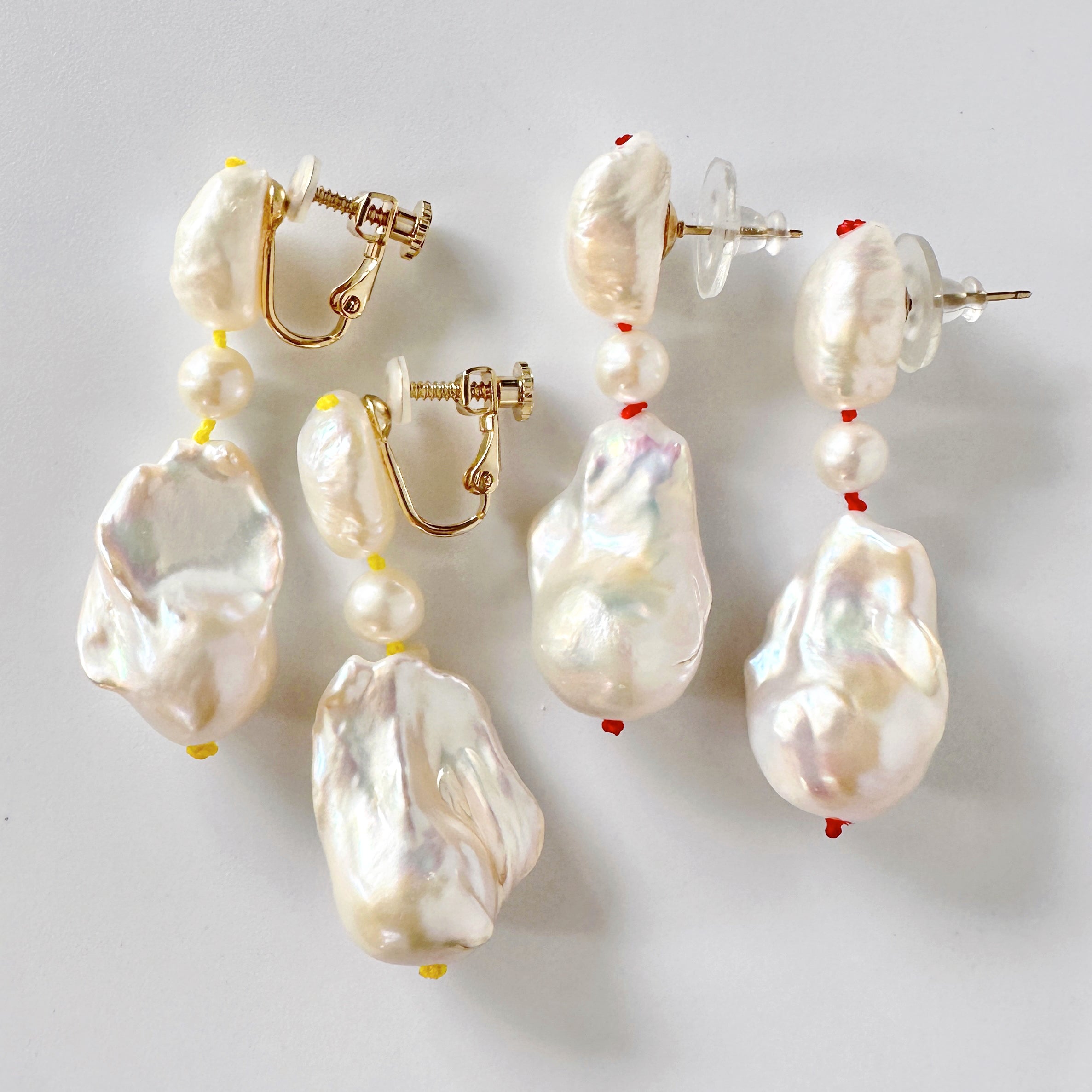 color baroque  pearl ピアス　イヤリング - hikari pearl.