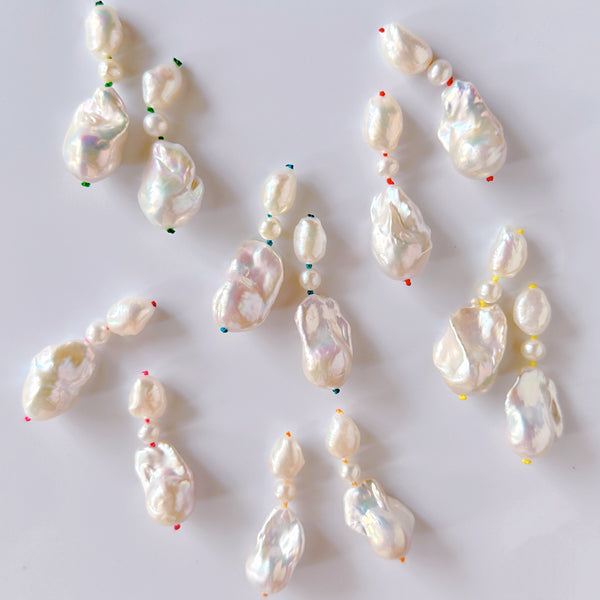 candy color baroque  pearl ピアス　イヤリング