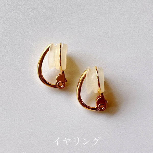 k10 chain drop  3 pearl  hoop waddingピアス　イヤリング