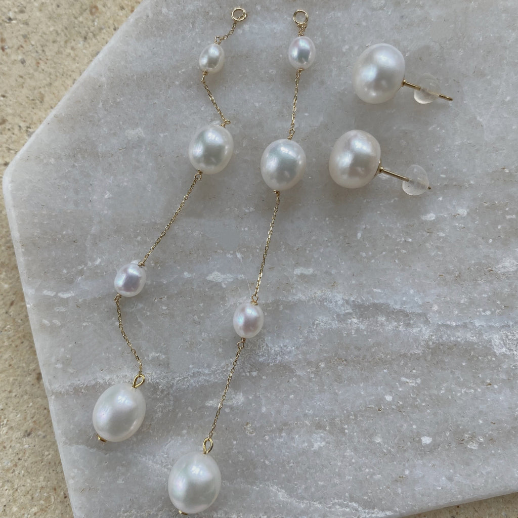 No.3 station  pearl long weddingピアス　イヤリング - hikari pearl.