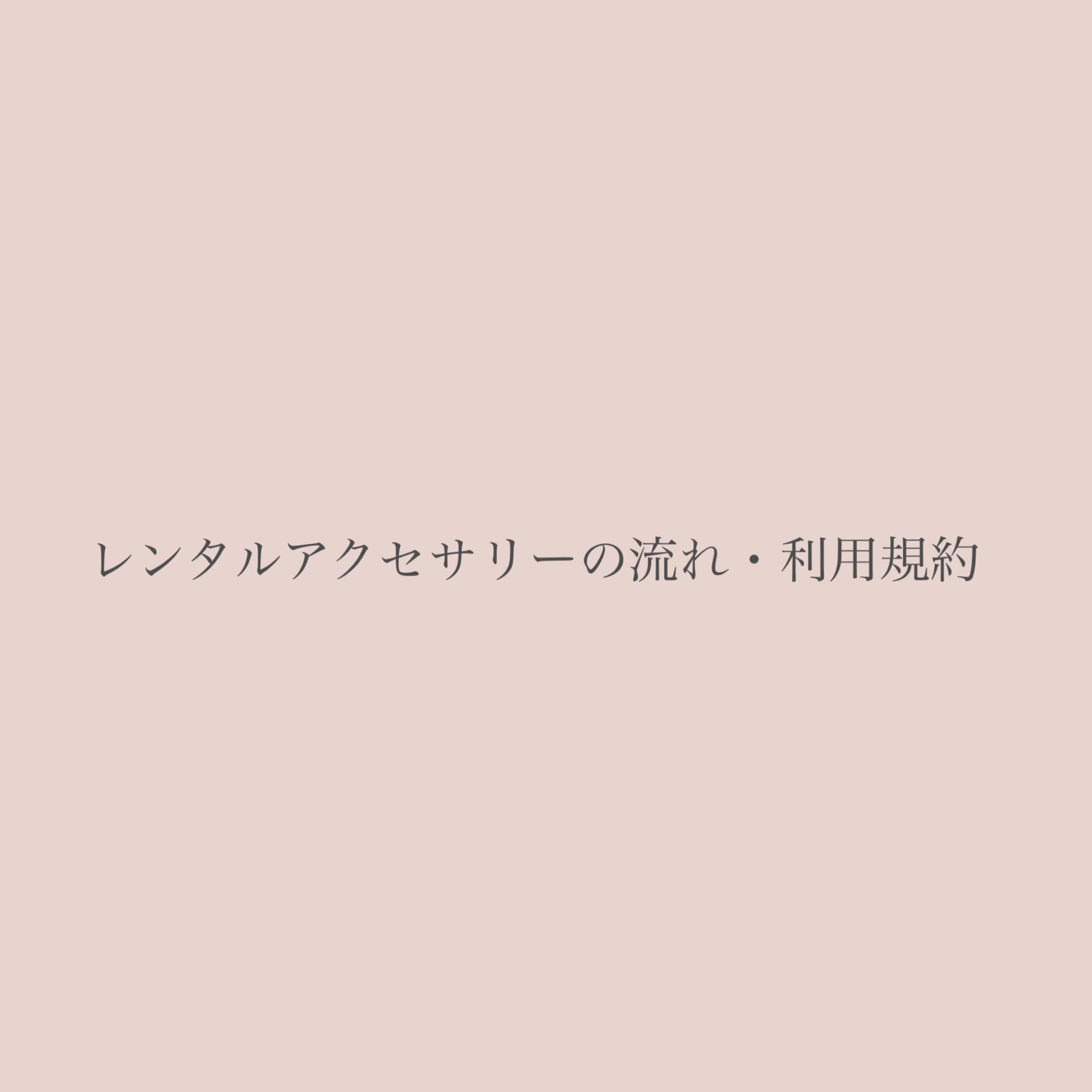 レンタルアクセサリーの流れ・利用規約