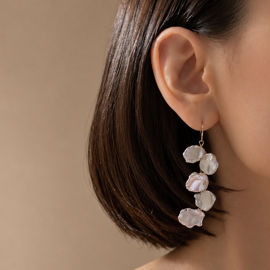 petal  5 pearl wedding ピアス　イヤリング - hikari pearl.