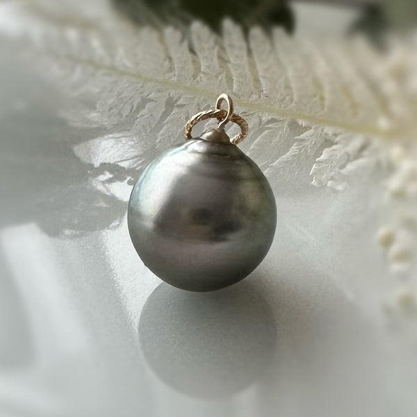 一点もの　gray tahiti   pearl pendant top ネックレス
