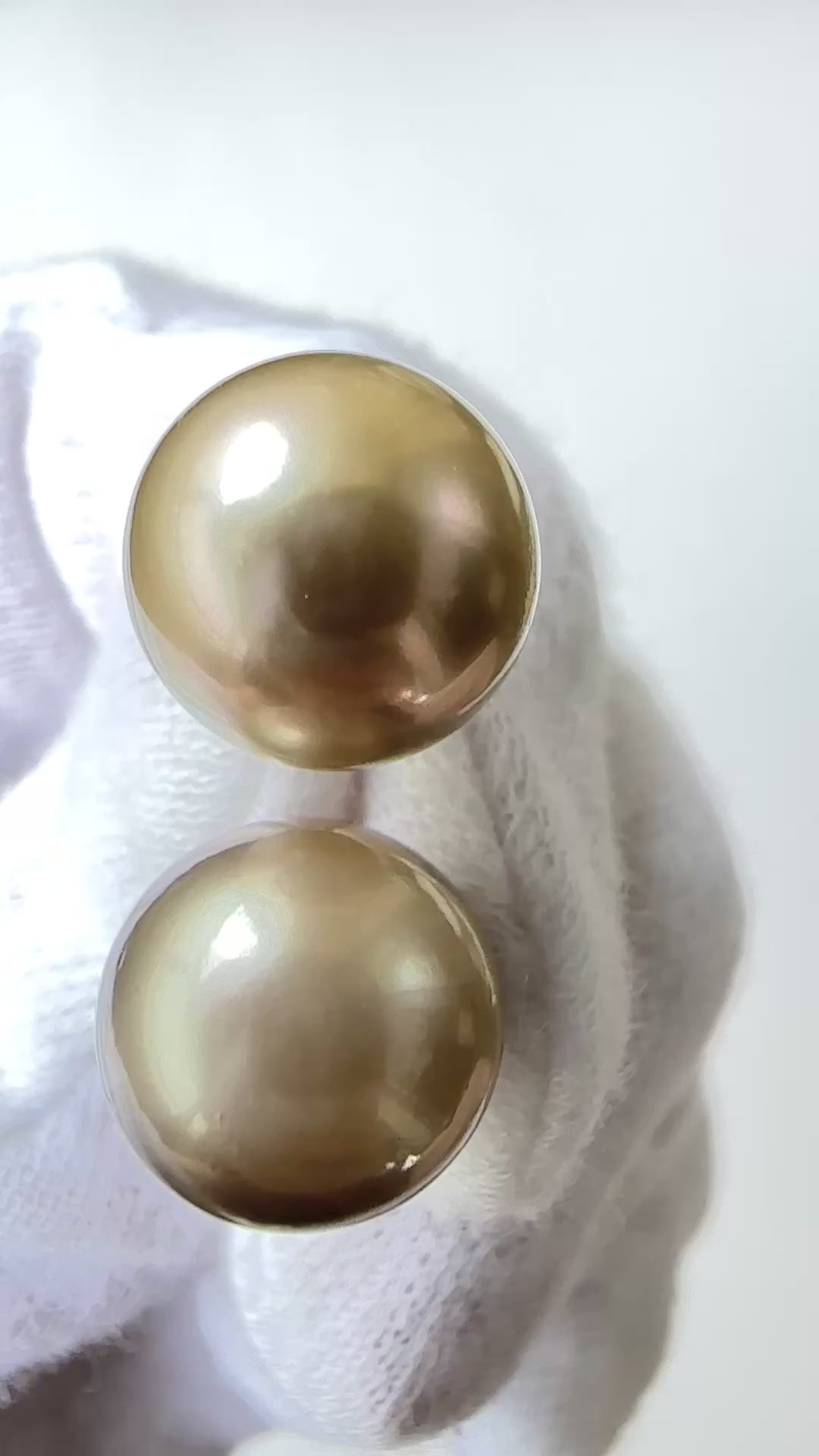 タヒチパール 2wayロングピアス／イヤリング｜シャンパンゴールド