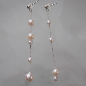 Akoya  pearl  asymmetry ピアス　イヤリング - hikari pearl.