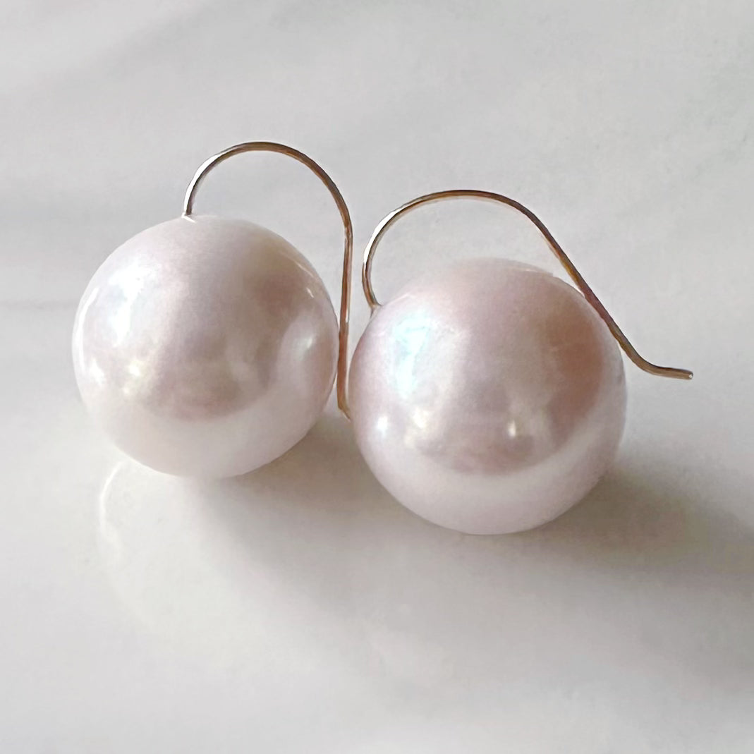 一点もの　k18  freshwater pearl ピアス - hikari pearl.