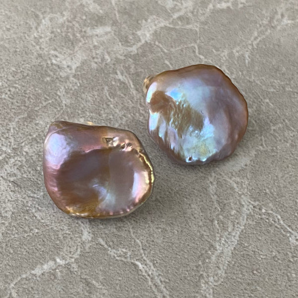natural color petal  pearl nudeピアス　イヤリング - hikari pearl.