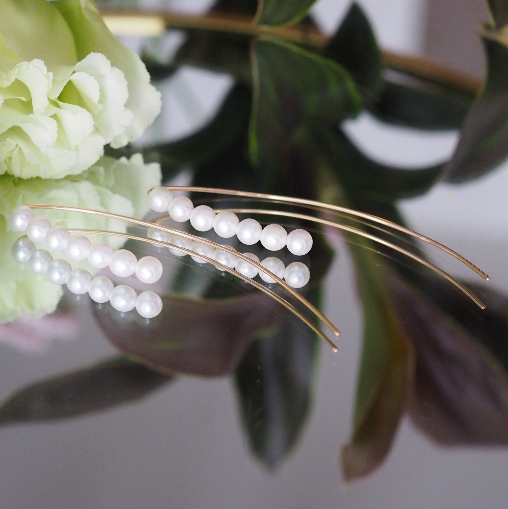 14kgf  7  pearls marquis ピアス - hikari pearl.