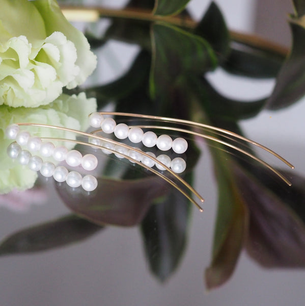 14kgf  7  pearls marquis ピアス - hikari pearl.