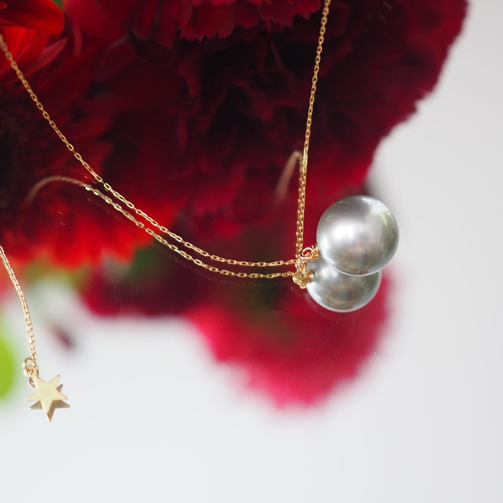 k18 Tahiti  pearl necklace ネックレス - hikari pearl.