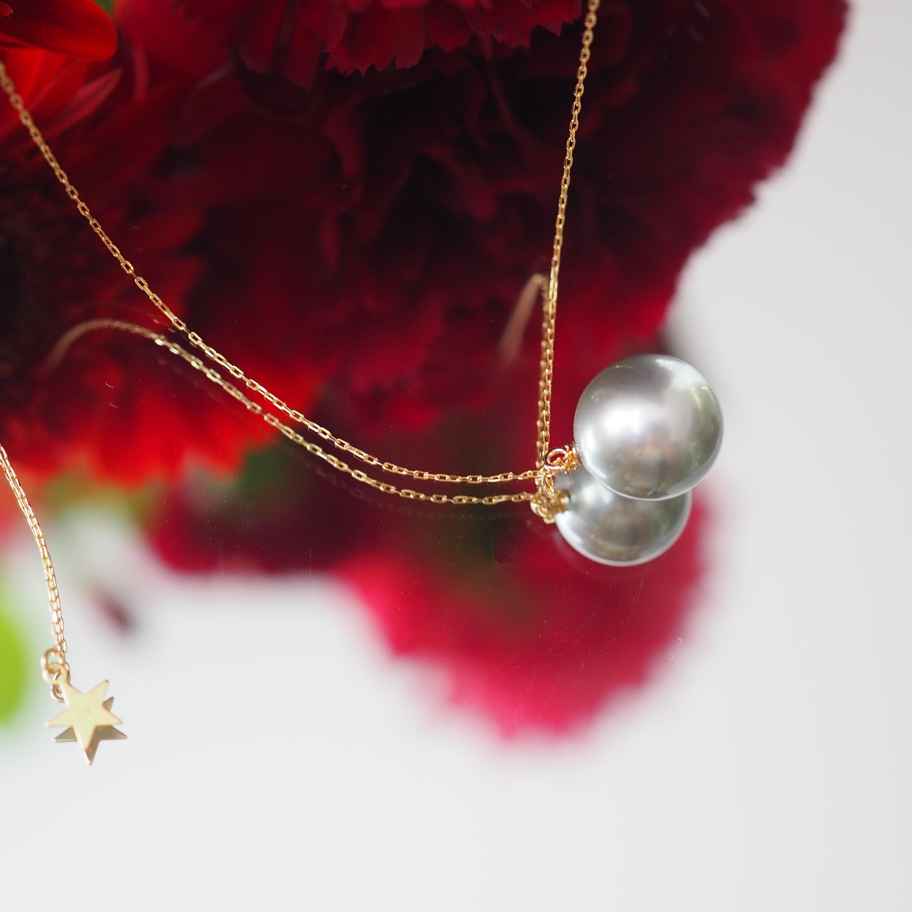 k18 Tahiti  pearl necklace ネックレス - hikari pearl.