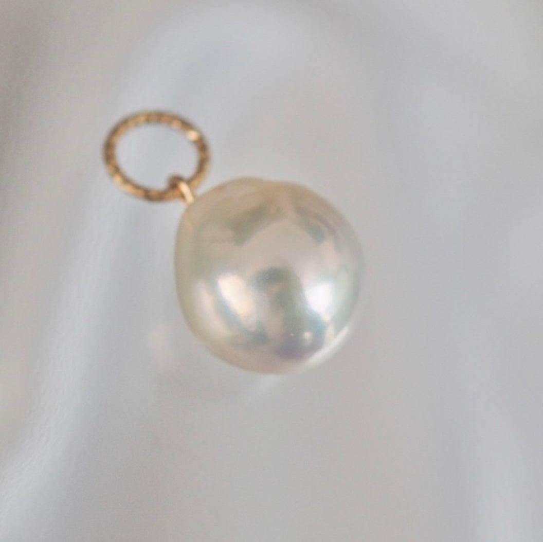 14kgf  teardrop fresh water  pearl ペンダントトップ　ネックレス - hikari pearl.