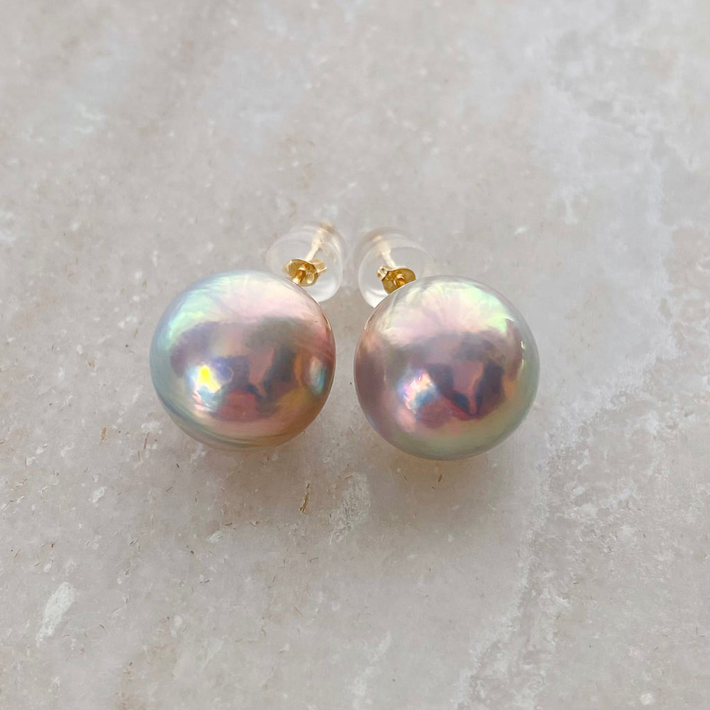 一点ものmabe pearl aurora  nudeピアス - hikari pearl.