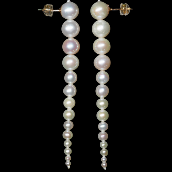Gradation  pearl ピアス　イヤリング　S M L - hikari pearl.