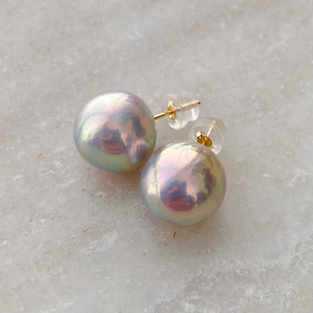 一点ものmabe pearl aurora  nudeピアス - hikari pearl.