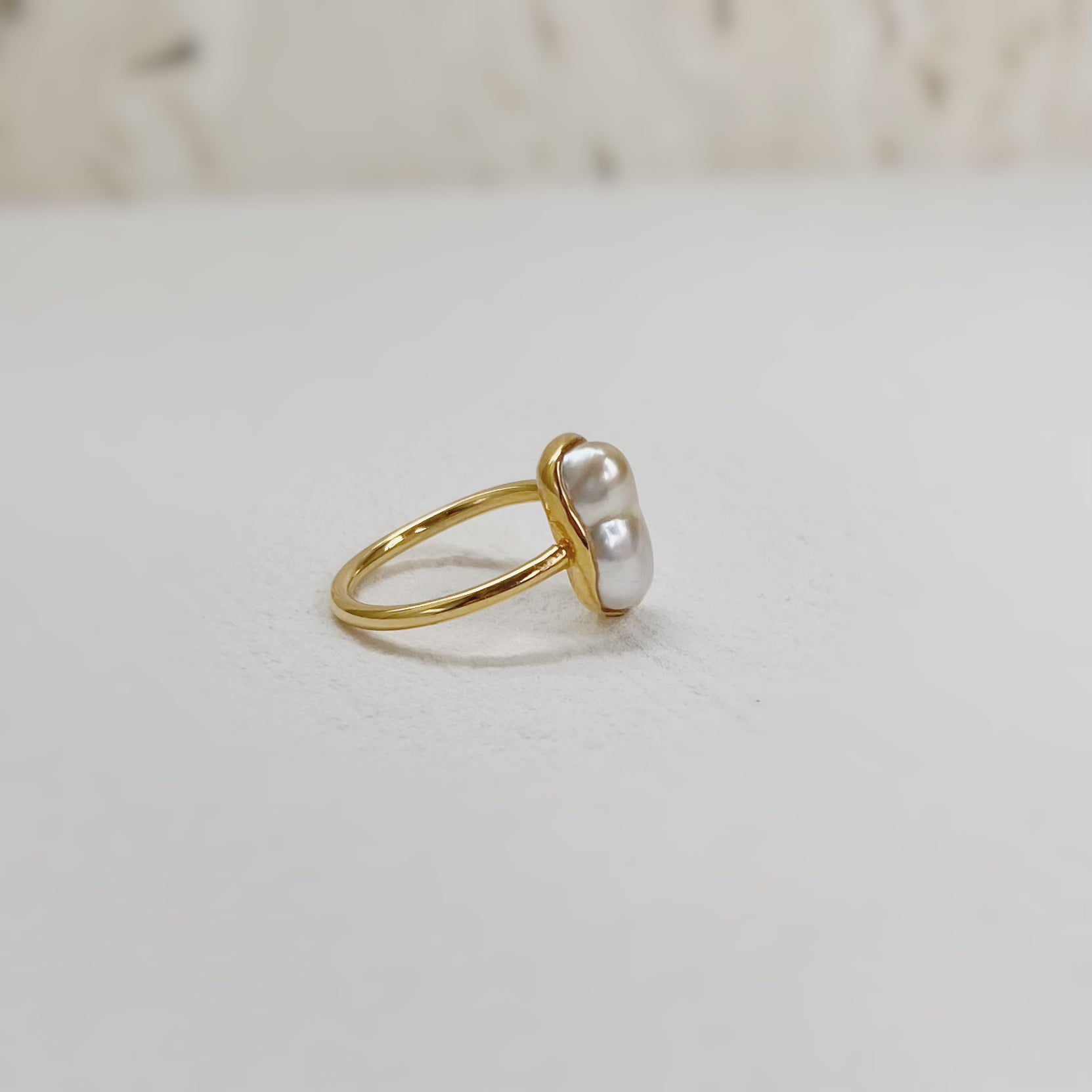 一点もの　south sea keshi pearl ring No.29 - hikari pearl.