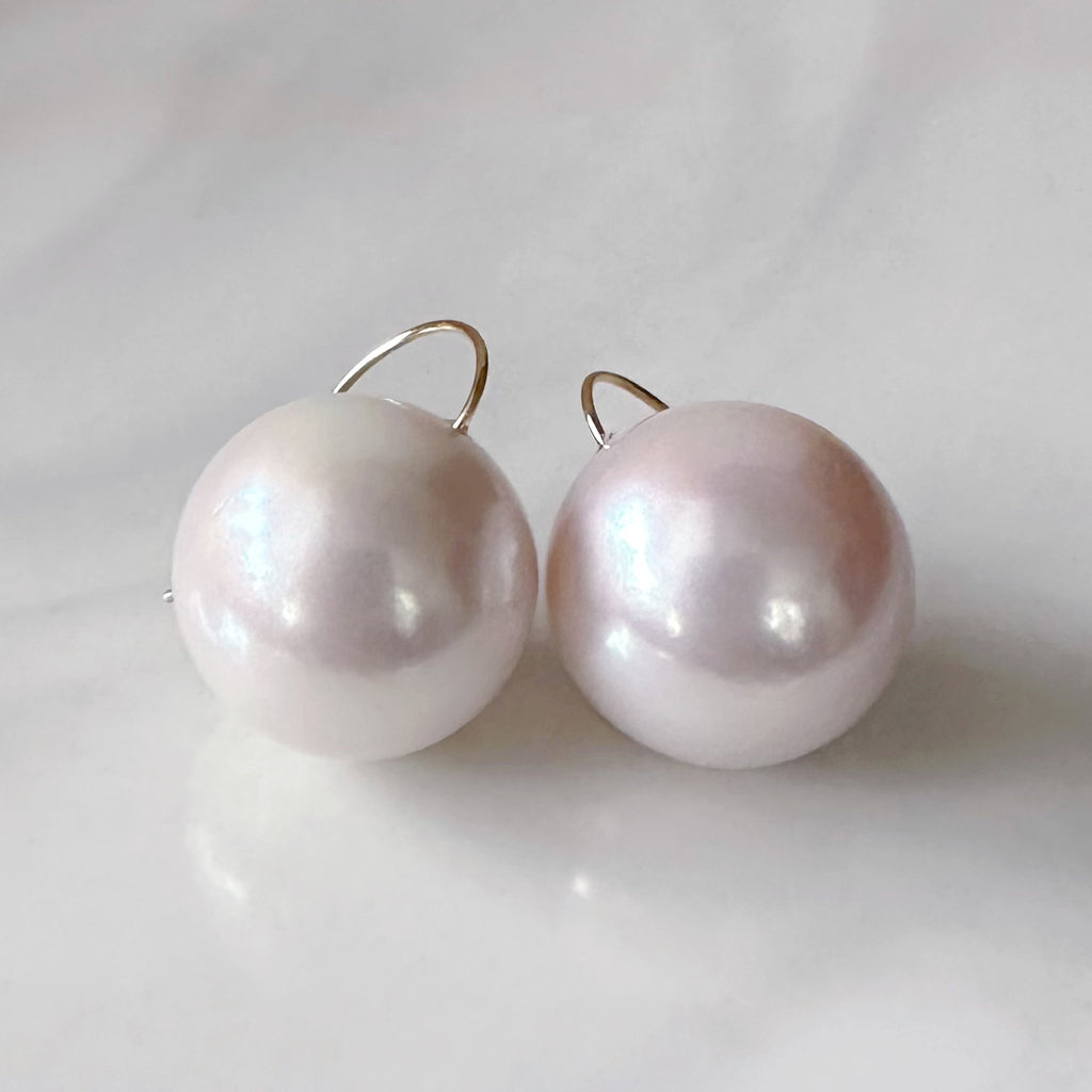 一点もの　k18  freshwater pearl ピアス - hikari pearl.