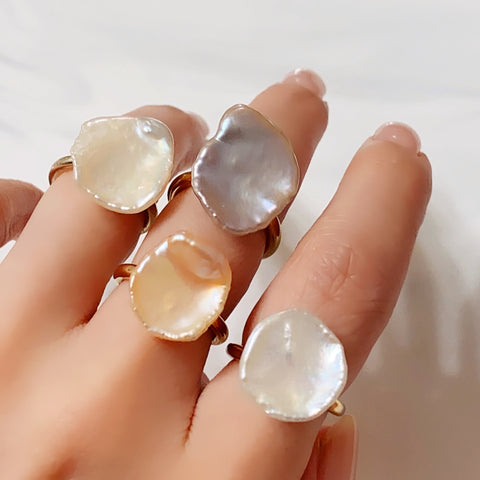 petal  pearl ring セミオーダー - hikari pearl.