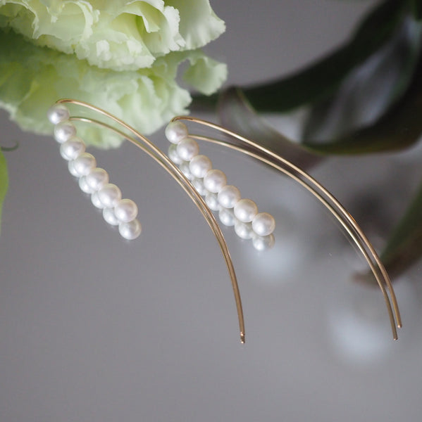 14kgf  7  pearls marquis ピアス - hikari pearl.