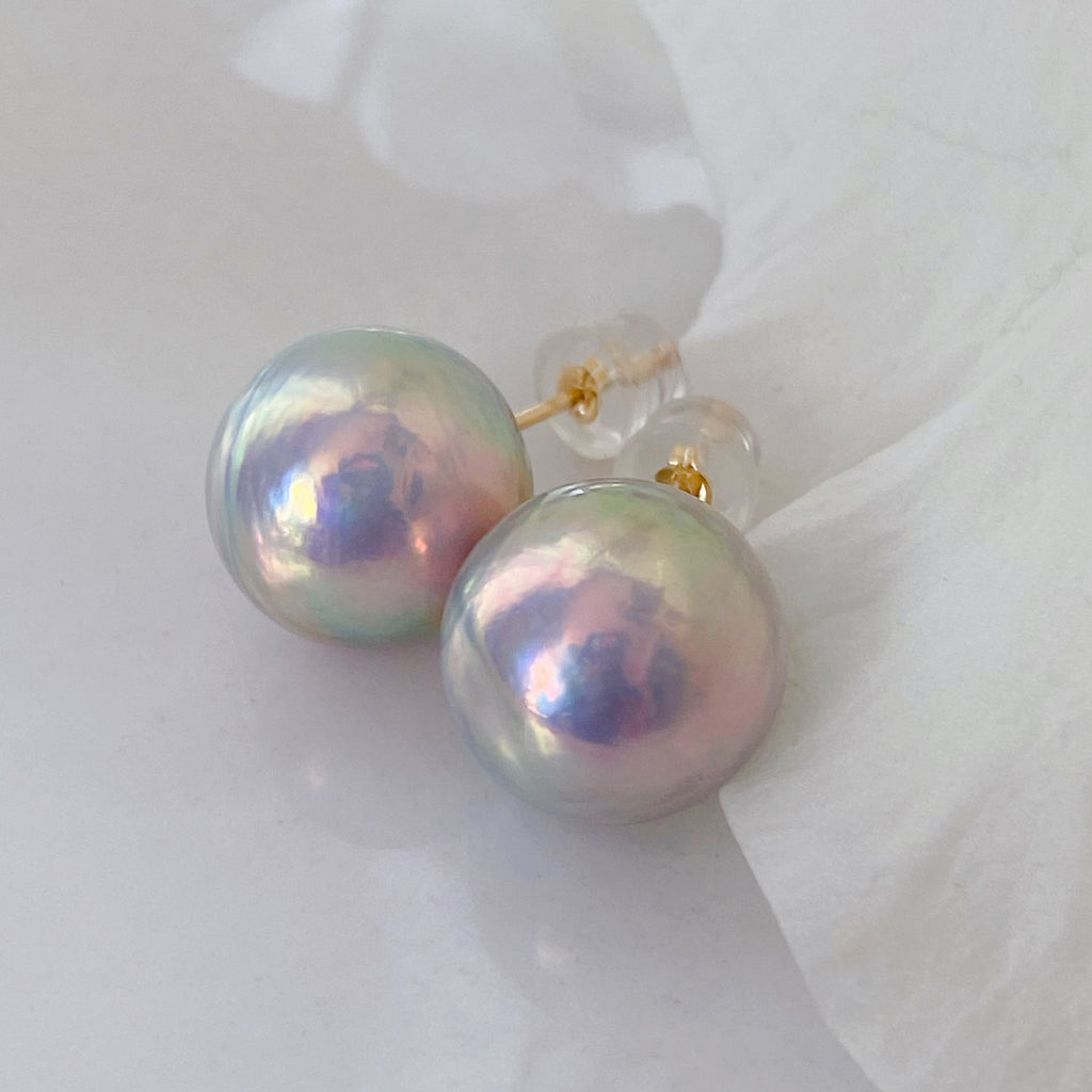 一点ものmabe pearl aurora  nudeピアス - hikari pearl.