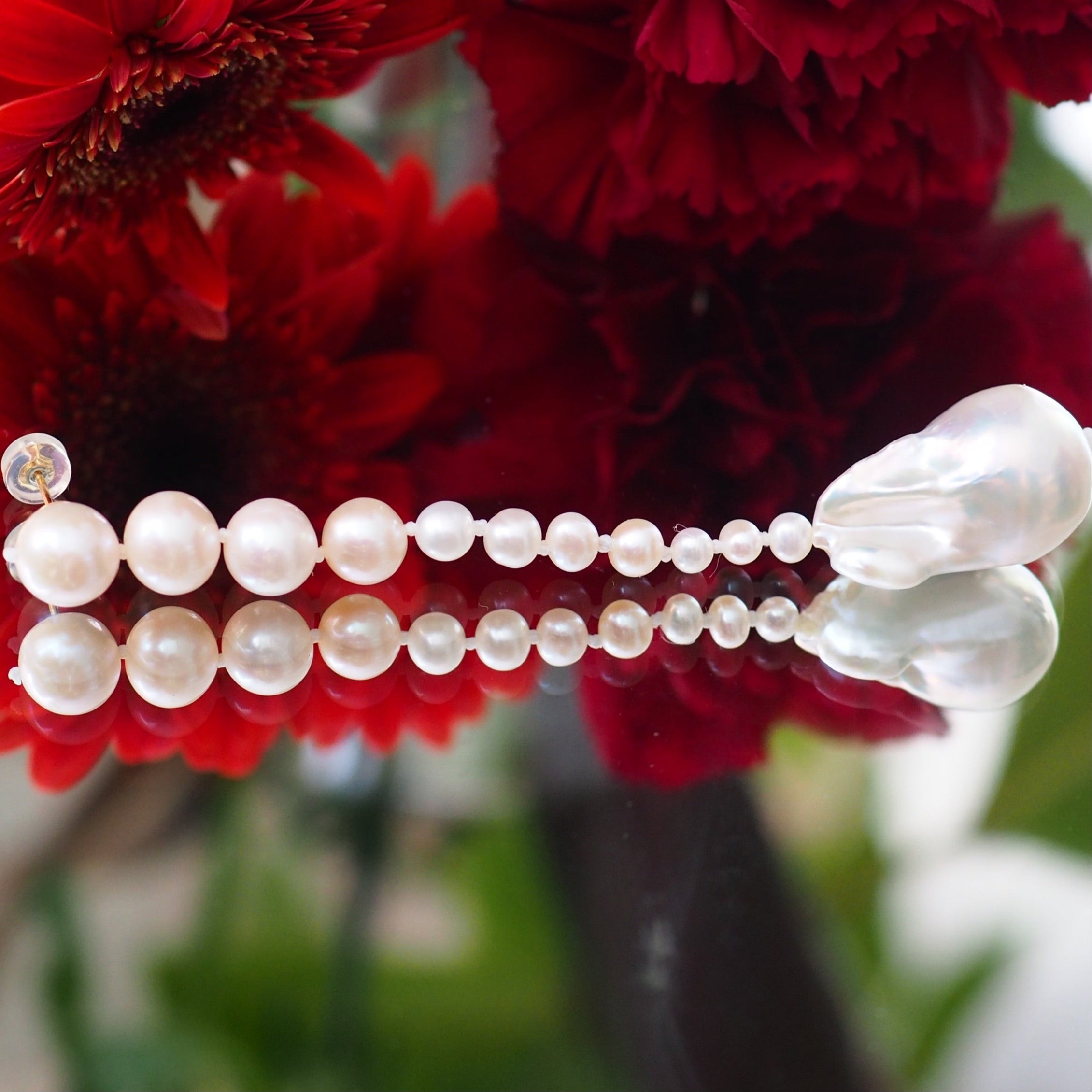 Gradation Baroque  pearl ピアス　イヤリング - hikari pearl.