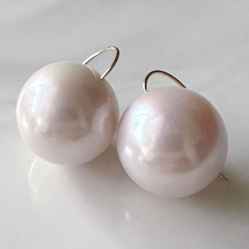 一点もの　k18  freshwater pearl ピアス - hikari pearl.