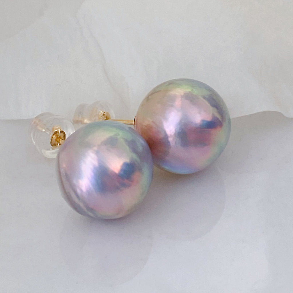 一点ものmabe pearl aurora  nudeピアス - hikari pearl.