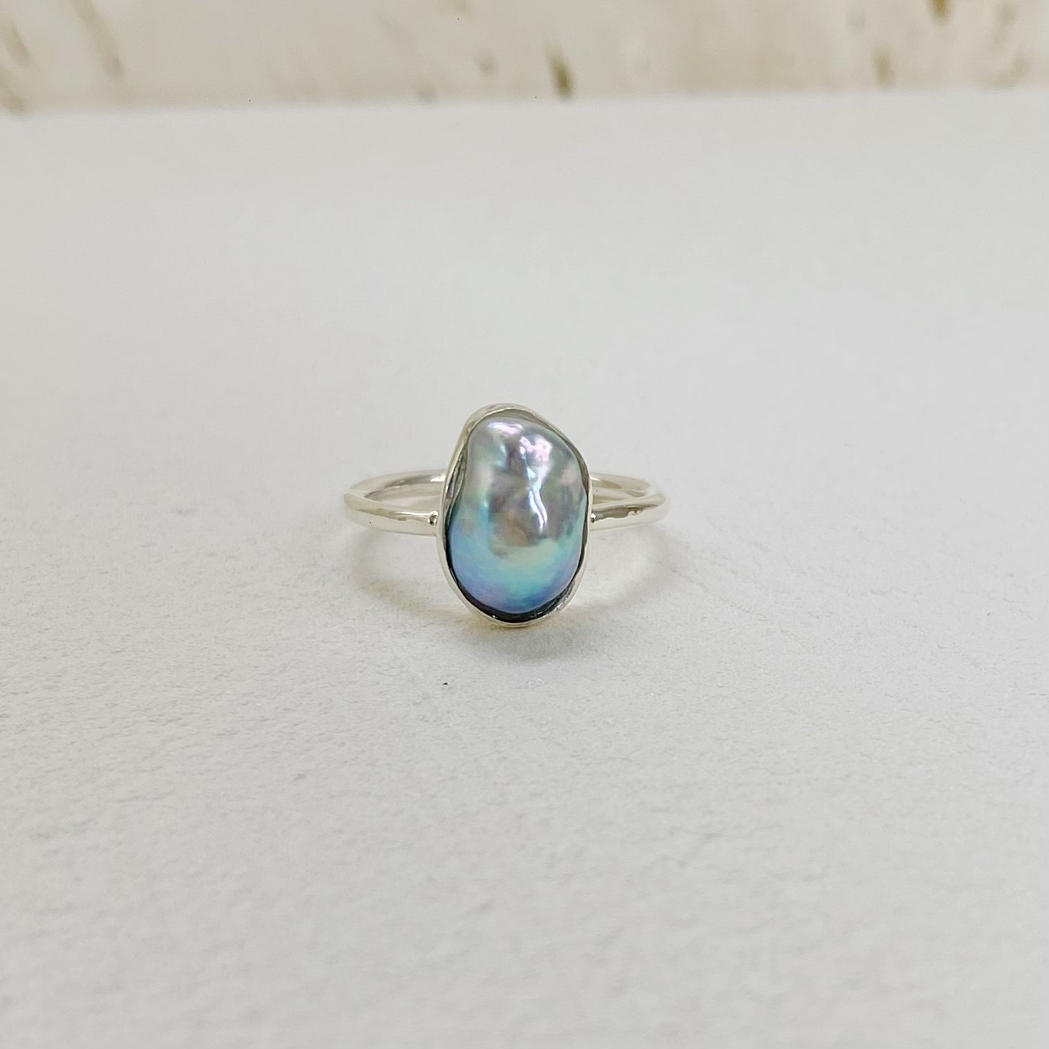 一点ものnatural blue akoya ring No.24 - hikari pearl.