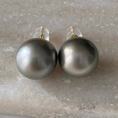 一点もの　k18 tahiti  pearl ピアス - hikari pearl.