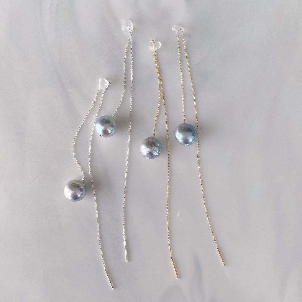 pearl long  chain weddingピアス　イヤリング - hikari pearl.