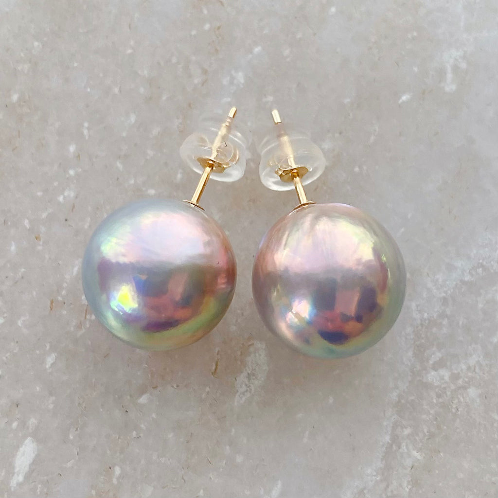 一点ものmabe pearl aurora  nudeピアス - hikari pearl.