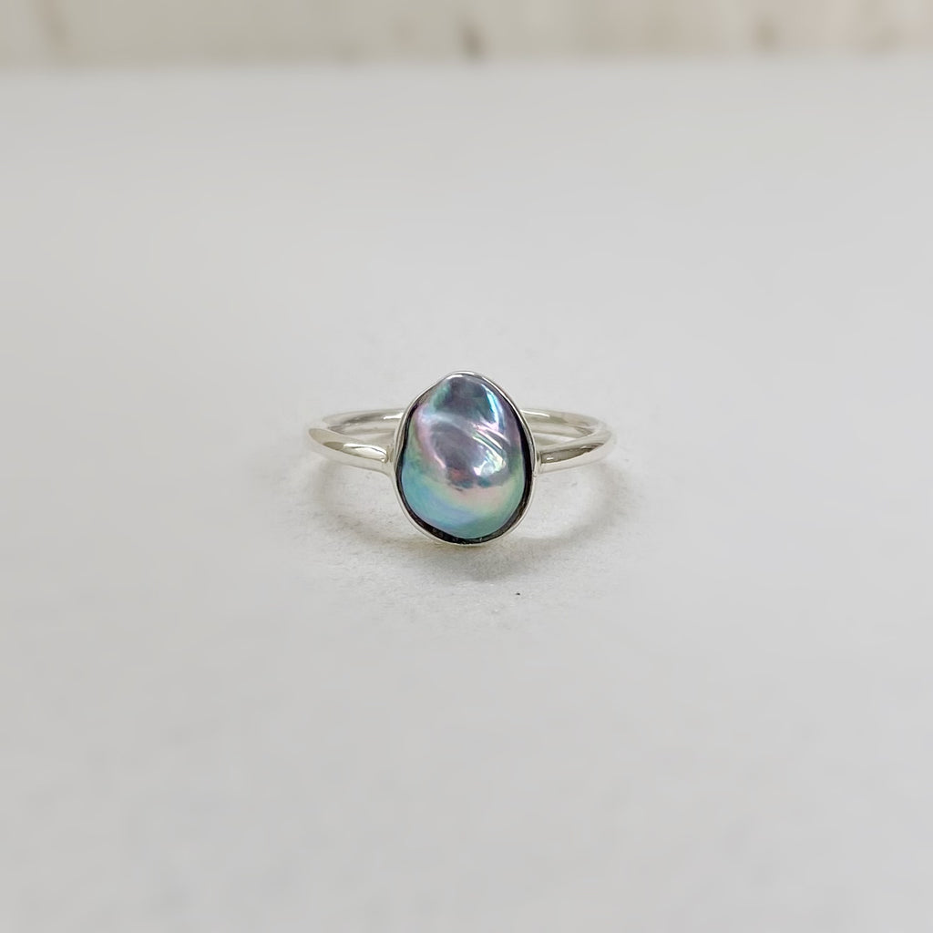 一点もの　natural akoya ring No.27 - hikari pearl.