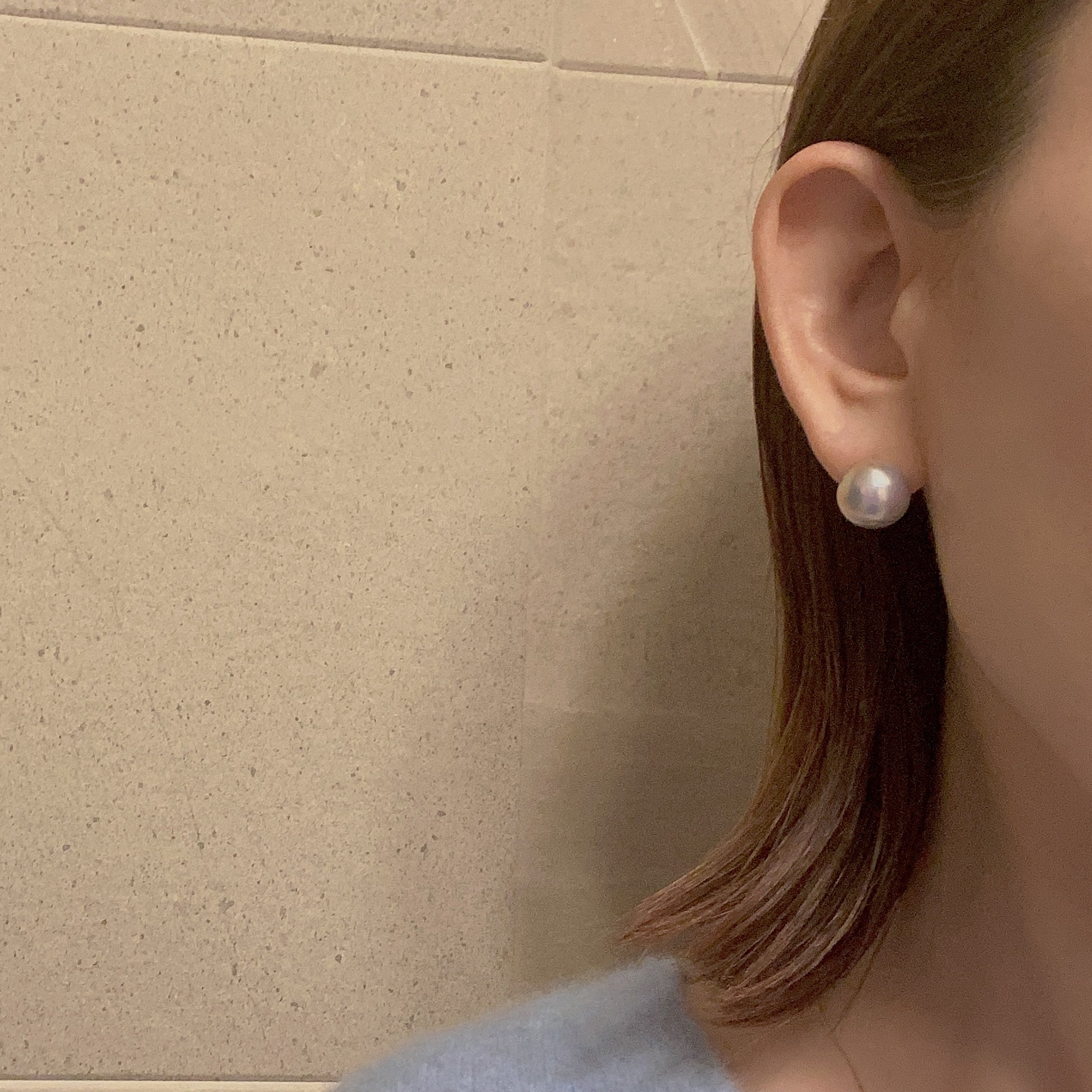 一点ものmabe pearl aurora  nudeピアス - hikari pearl.