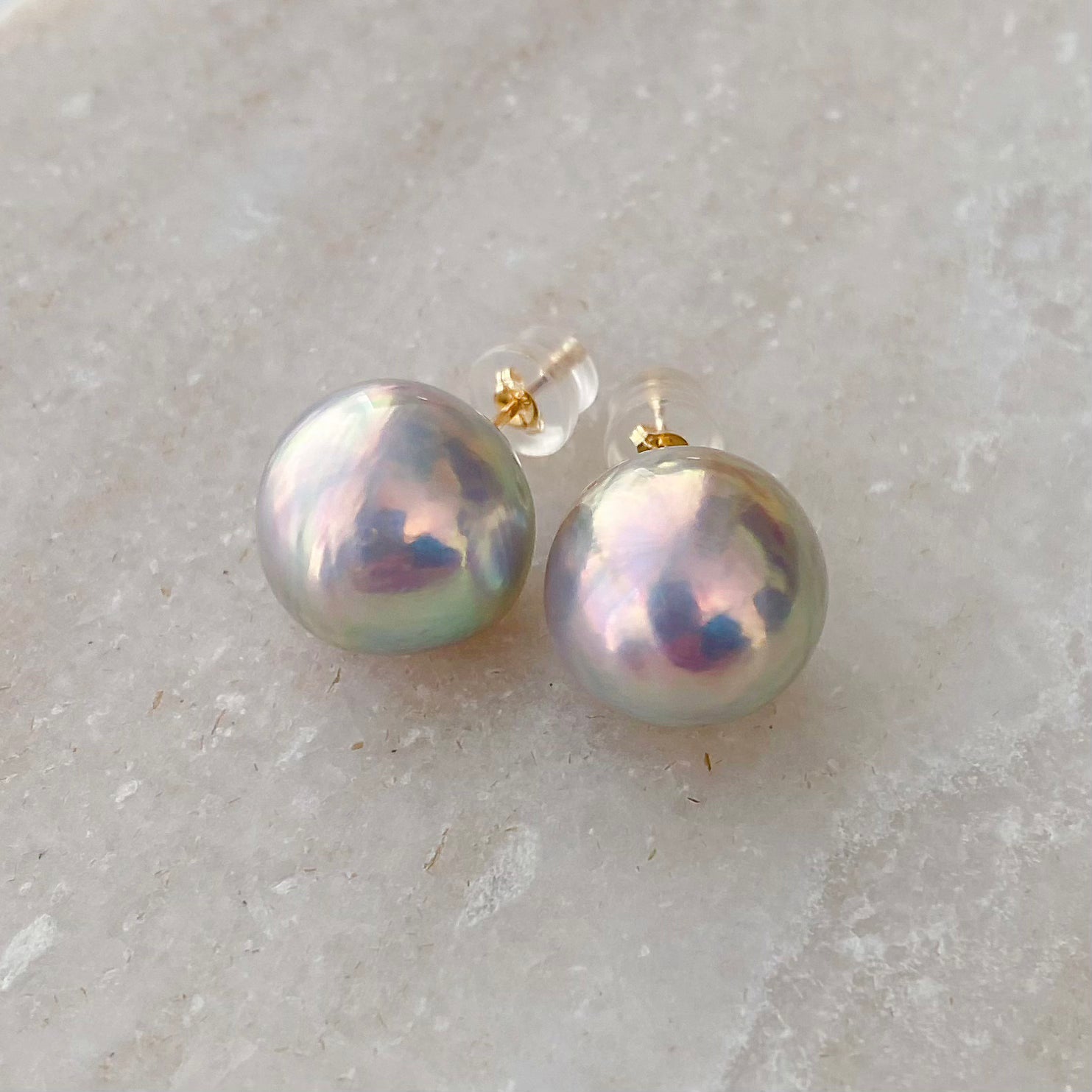 一点ものmabe pearl aurora  nudeピアス - hikari pearl.