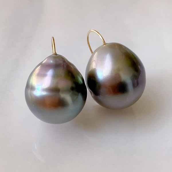 一点もの　k18 tahiti pearl  ピアス