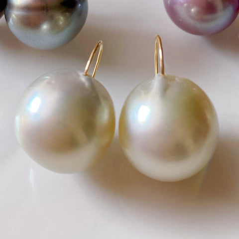 一点もの　k18 south sea pearl  ピアス