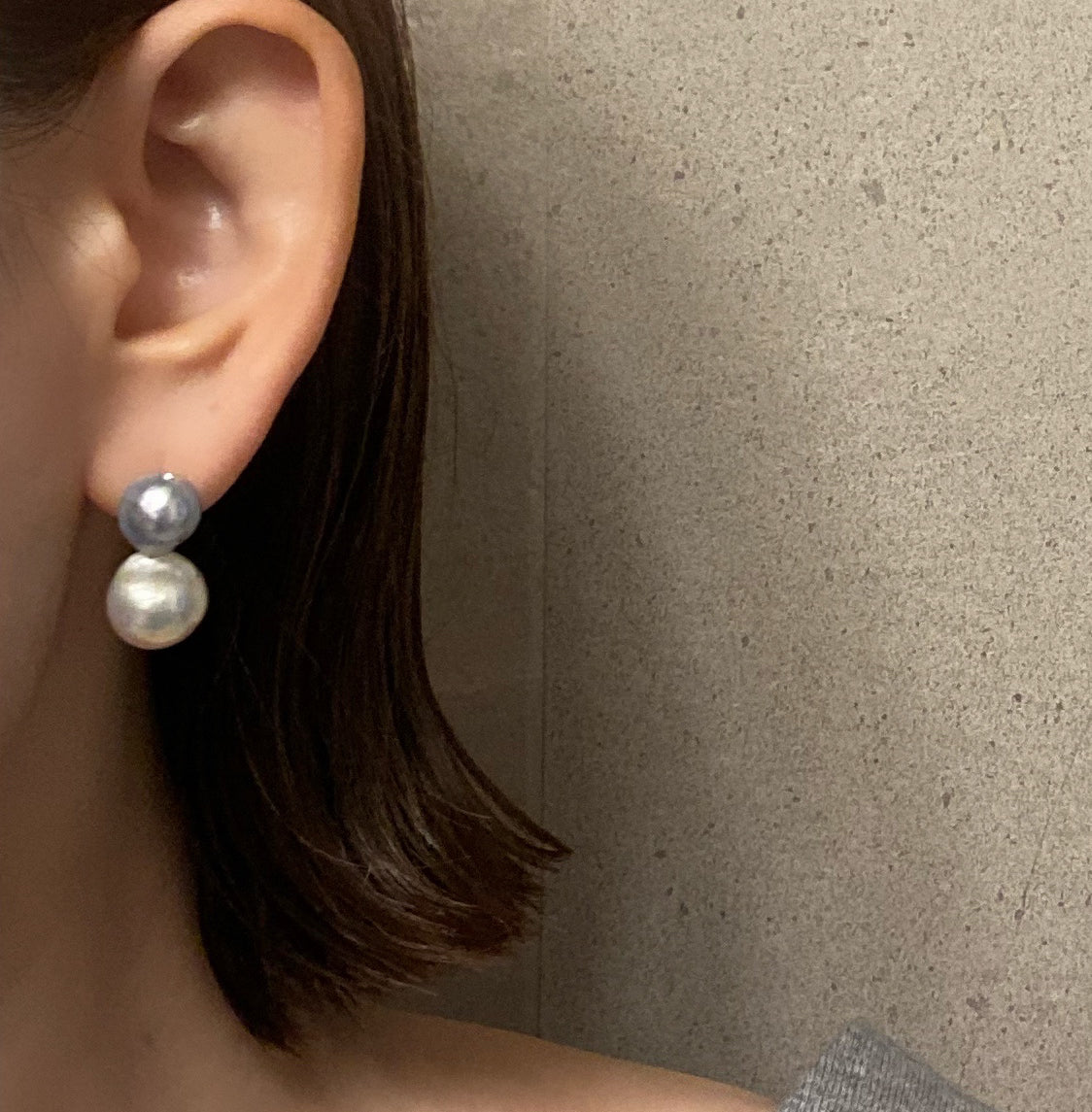 natural multicolor  twin  pearl ピアス　イヤリング - hikari pearl.