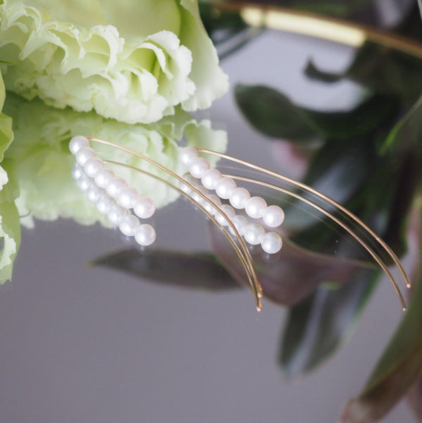 14kgf  7  pearls marquis ピアス - hikari pearl.