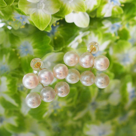 3  pearl Fresh water  ピアス イヤリング - hikari pearl.