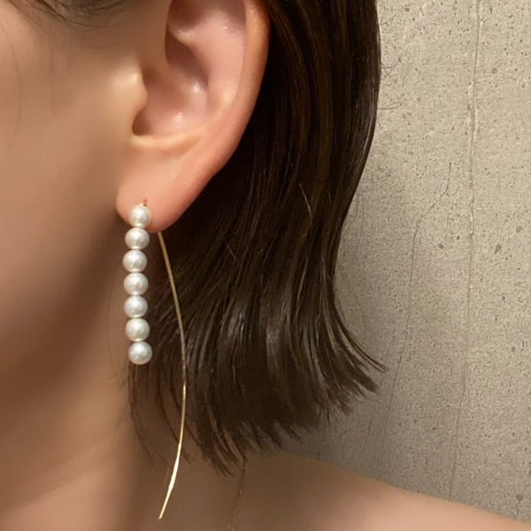 14kgf  7  pearls marquis ピアス - hikari pearl.