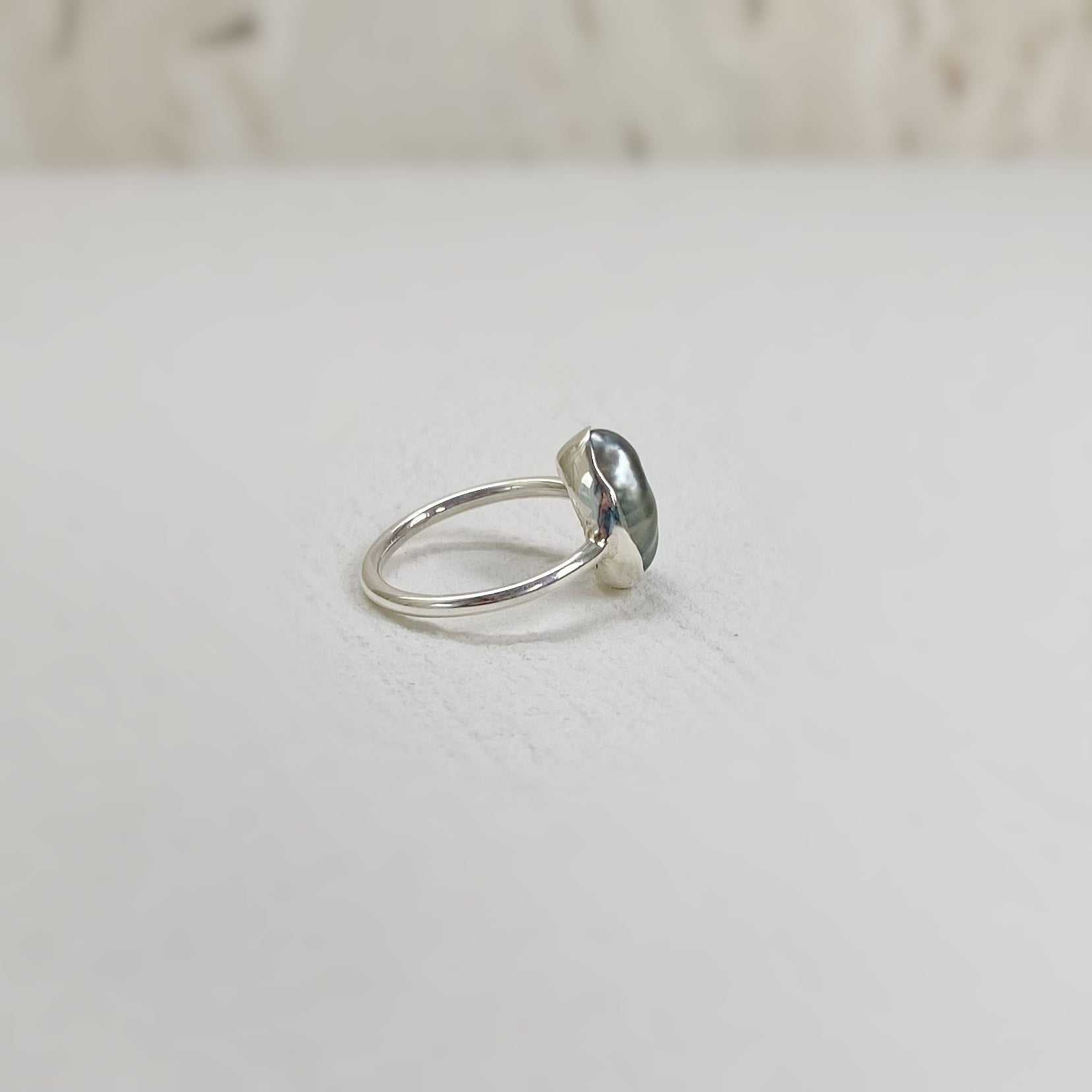 一点もの　tahiti  keshi   pearl ring No.26 - hikari pearl.