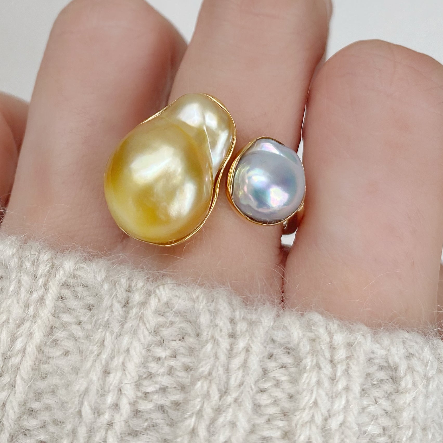 一点もの　south sea natural akoya pearl ring No.30 - hikari pearl.